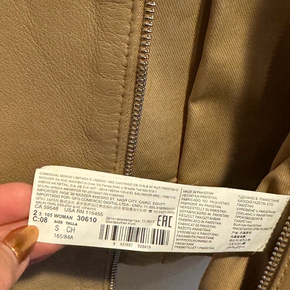 Like New Mango Genuine Leather Biker Jacket - Picture 3 of 7